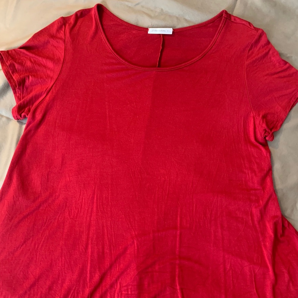 Cute short sleeve loose fit swing tunic top